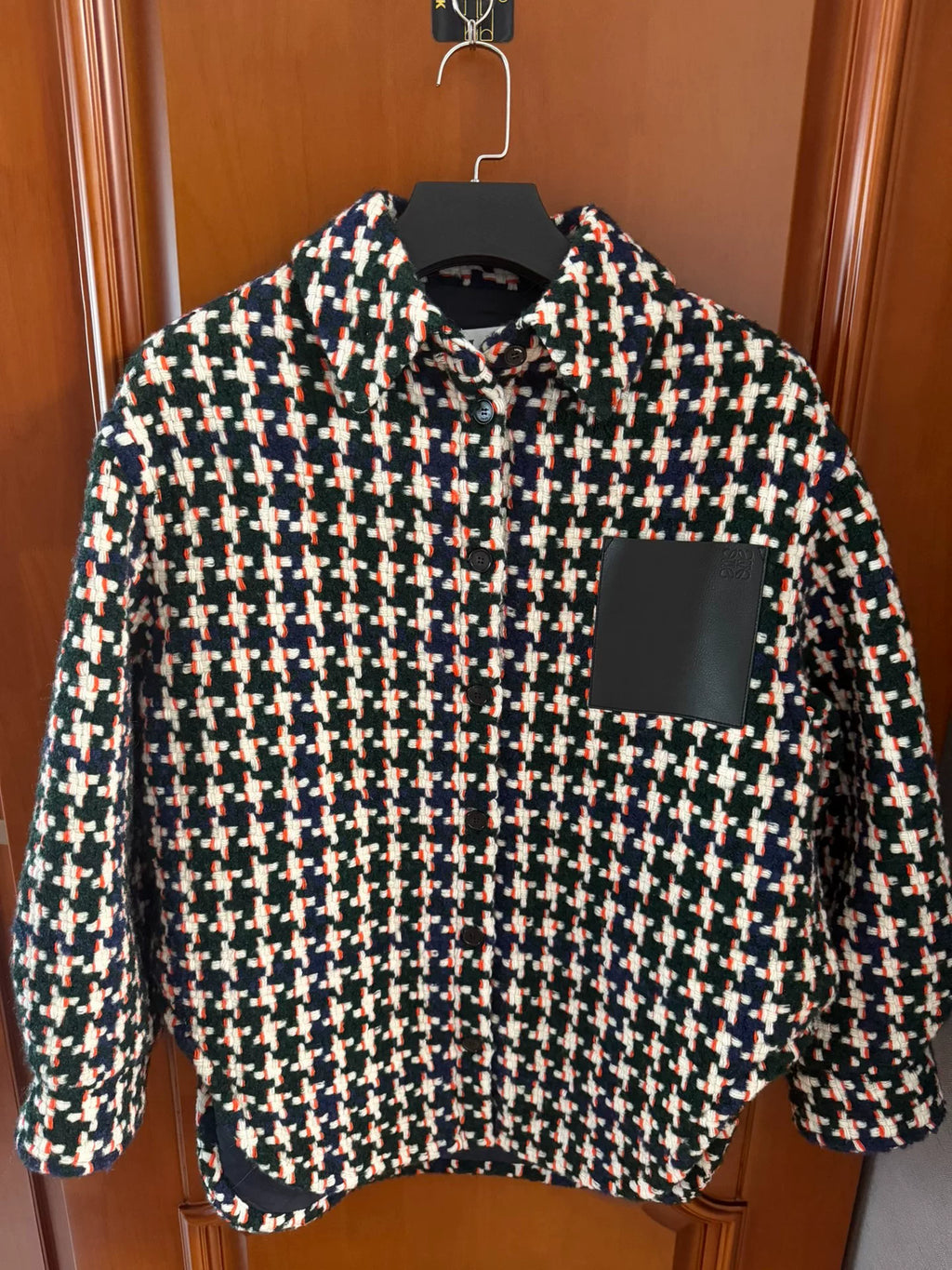 Loewe Houndstooth Wool-Blend Jacket