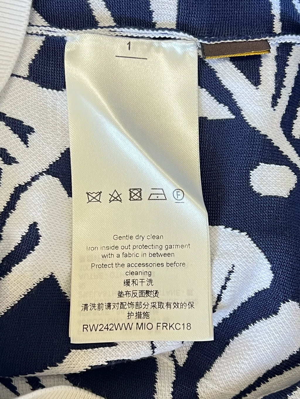 Louis Vuitton Knit Blue Botanical Cardigan