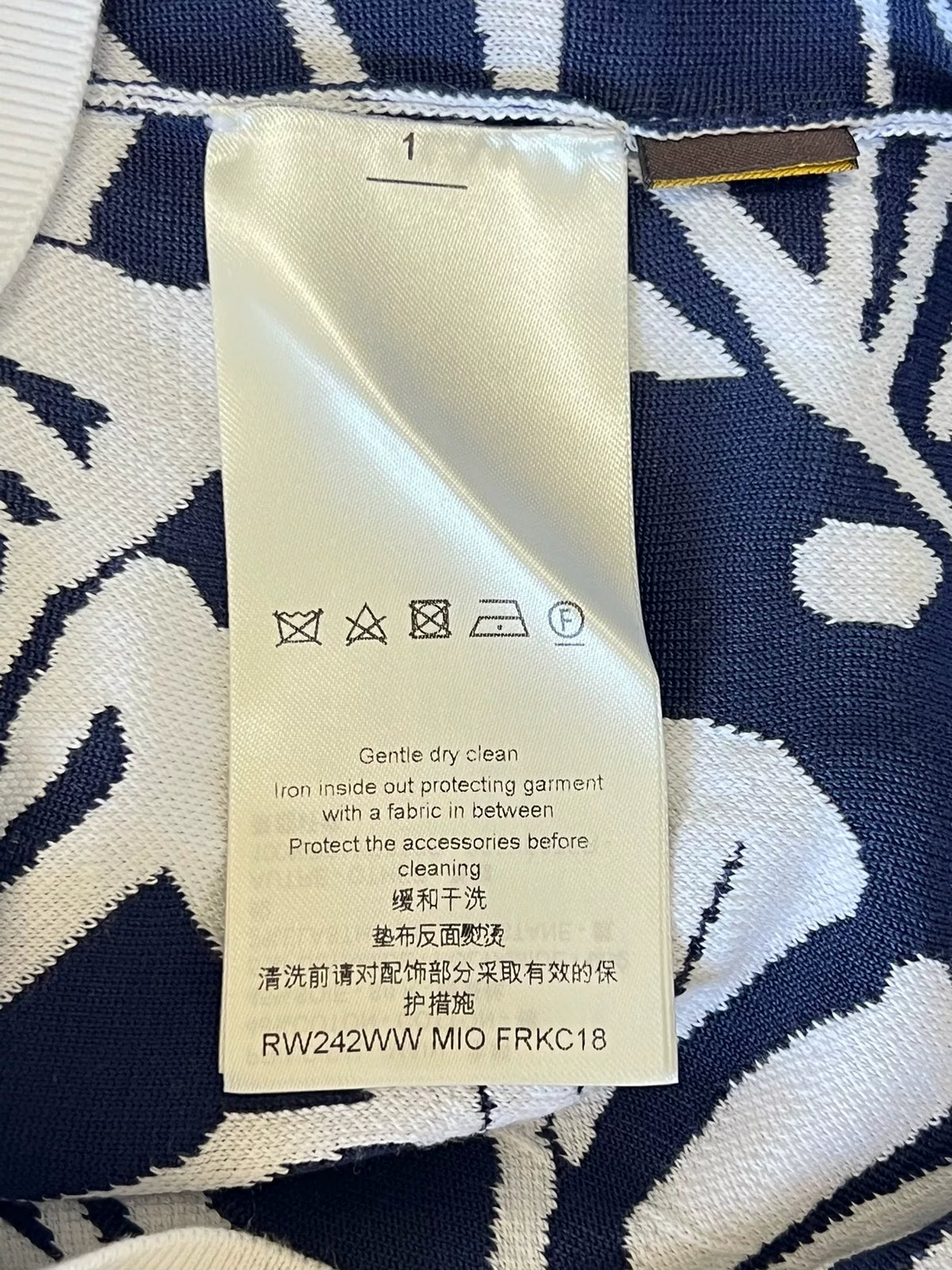 Louis Vuitton Knit Blue Botanical Cardigan