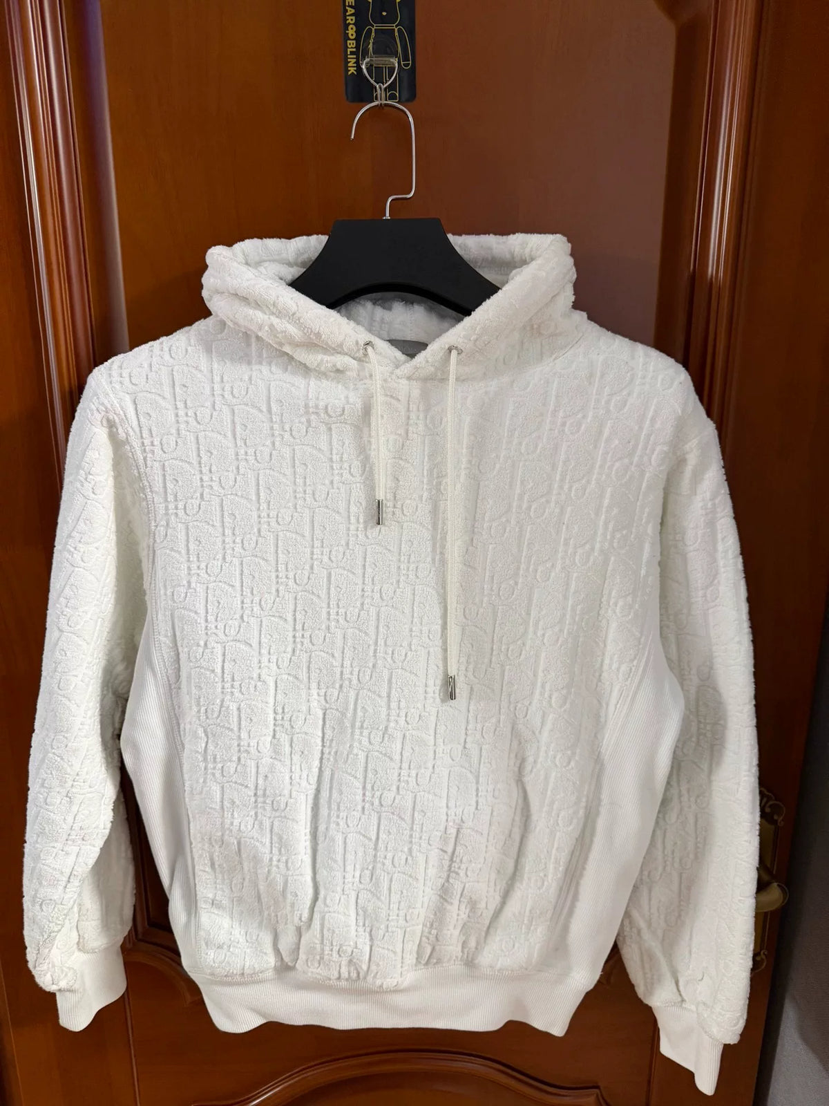 Dior White Logo Printed Hooded Sweater