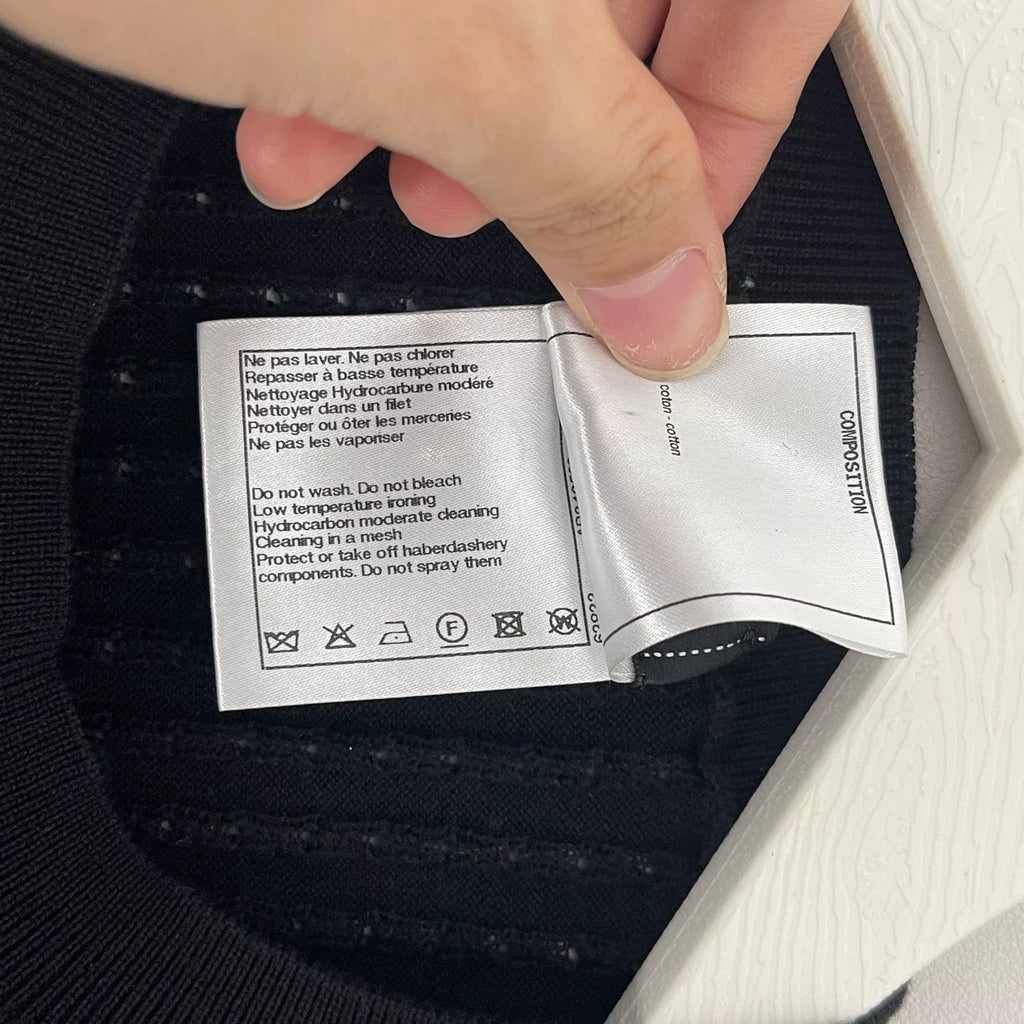 Chanel Short Sleeve Knit Logo Top