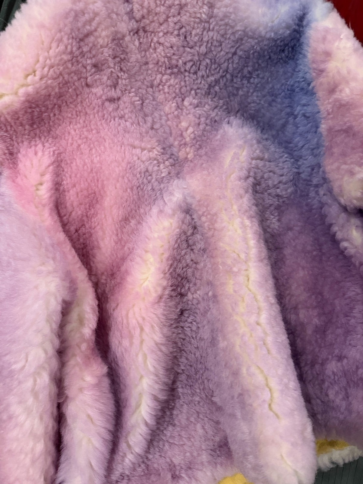 ERL Purple Dyed Fur Jacket