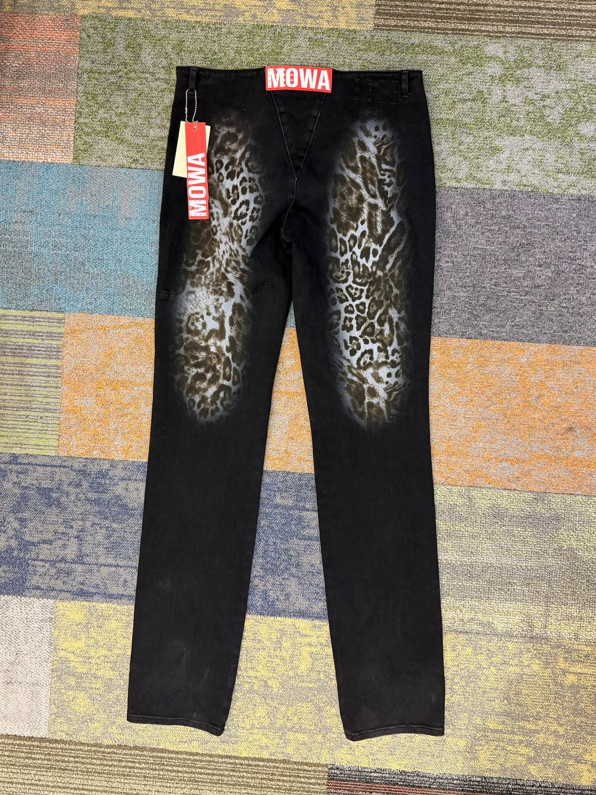 Mowalola Leopard Print Gradient Jeans