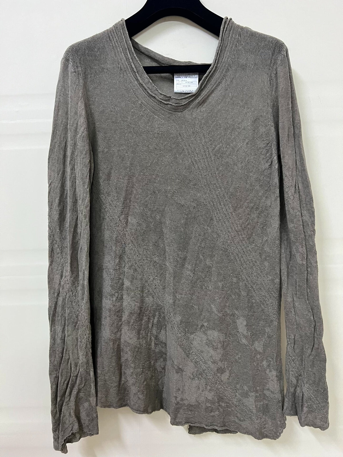 Julius_7 Knit Texture Base Layer Long-Sleeve T-Shirt