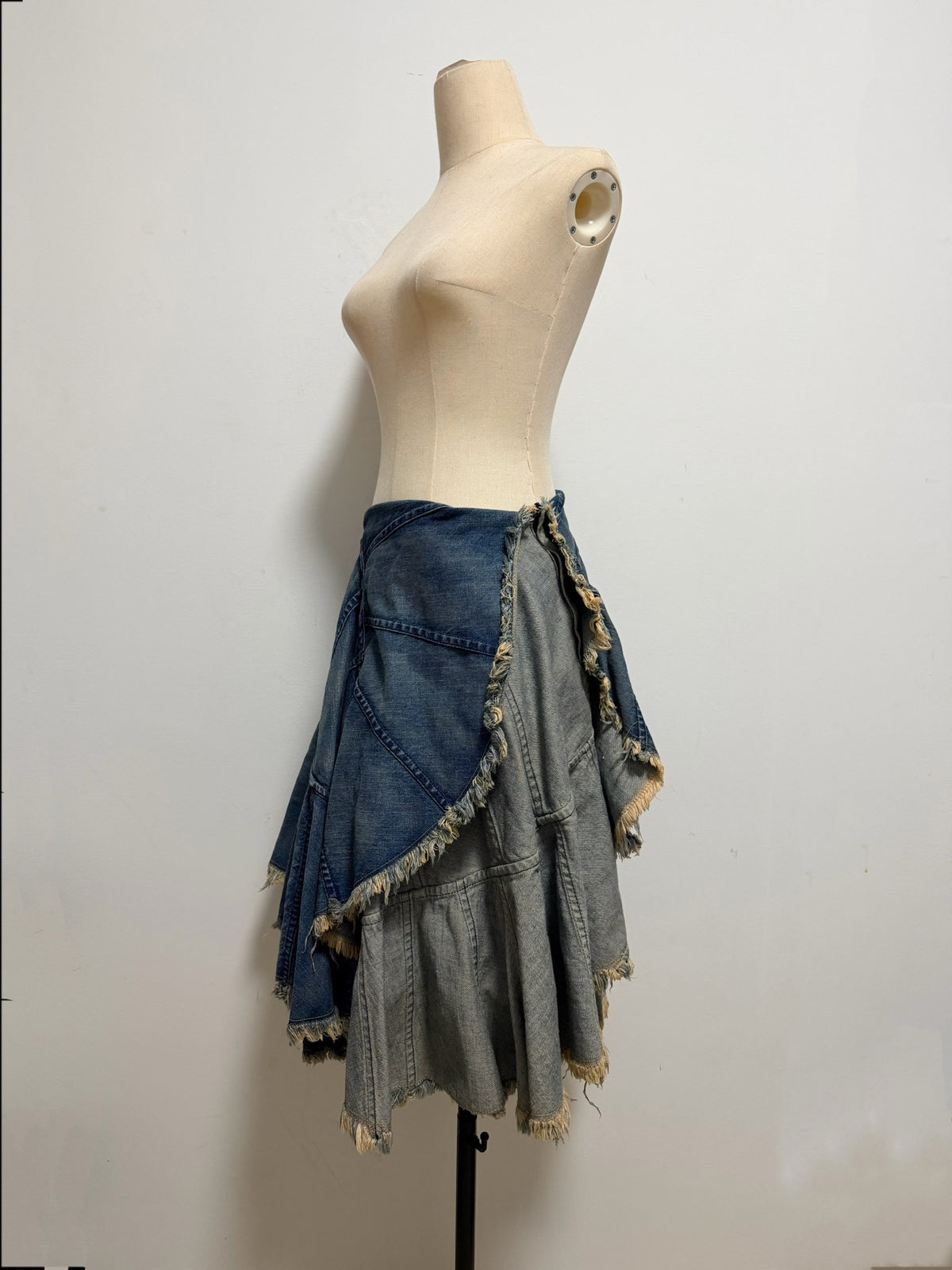 Junya Watanabe Denim Midi 2005 Skirt