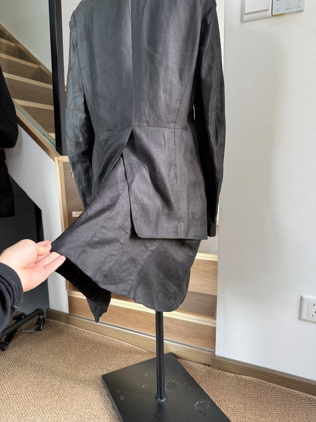 Julius 12SS Runway Detachable Apron Blazer