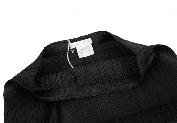 Issey Miyake Vintage Black Star Pleated Skirt