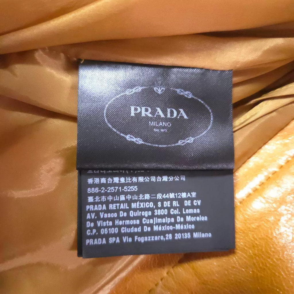 Prada AW17 Distressed Goat Leather Skirt