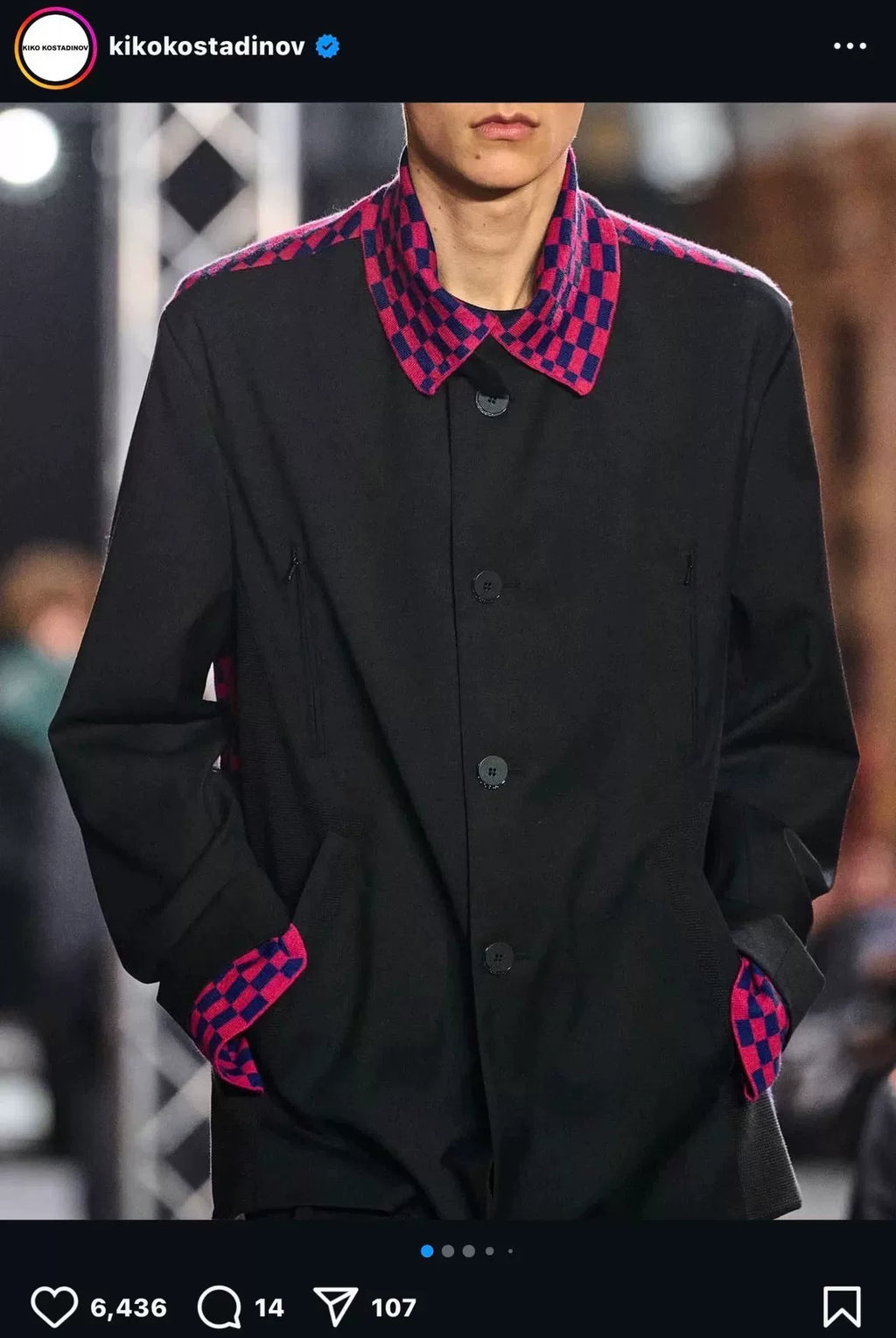 Kiko Kostadinov FW23 Runway Panel Wool Jacket