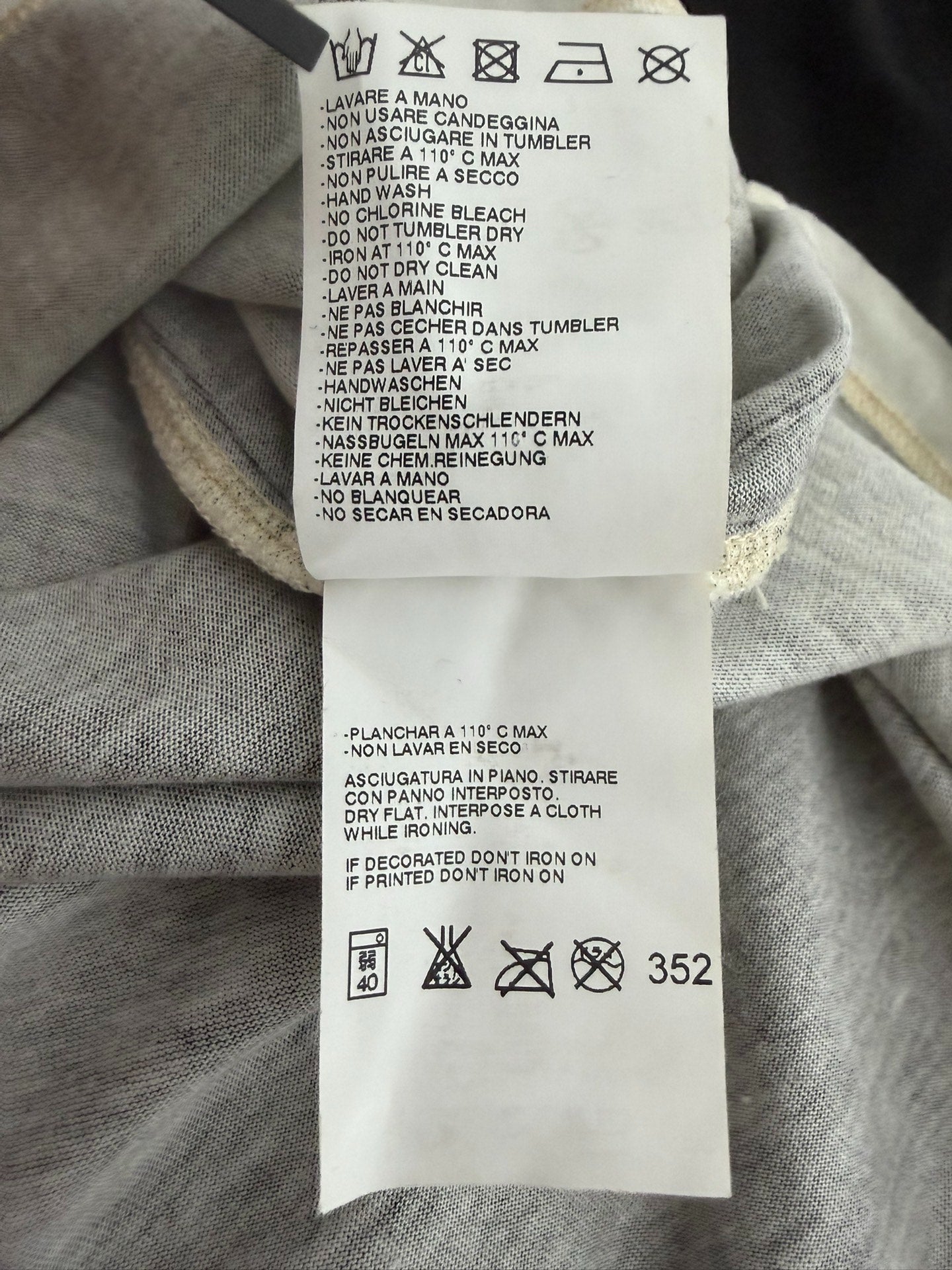 Maison Martin Margiela Mainline 10SS Black White Gradient Ombre T-Shirt
