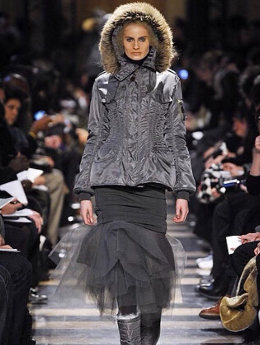 JUNYA WATANABE Show Model Fur‑Collared Cotton Jacket