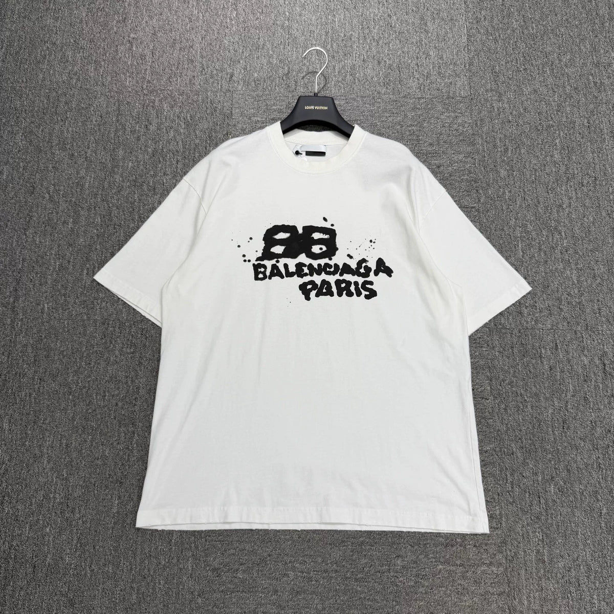 Balenciaga Graffiti Letter Short Sleeve Top