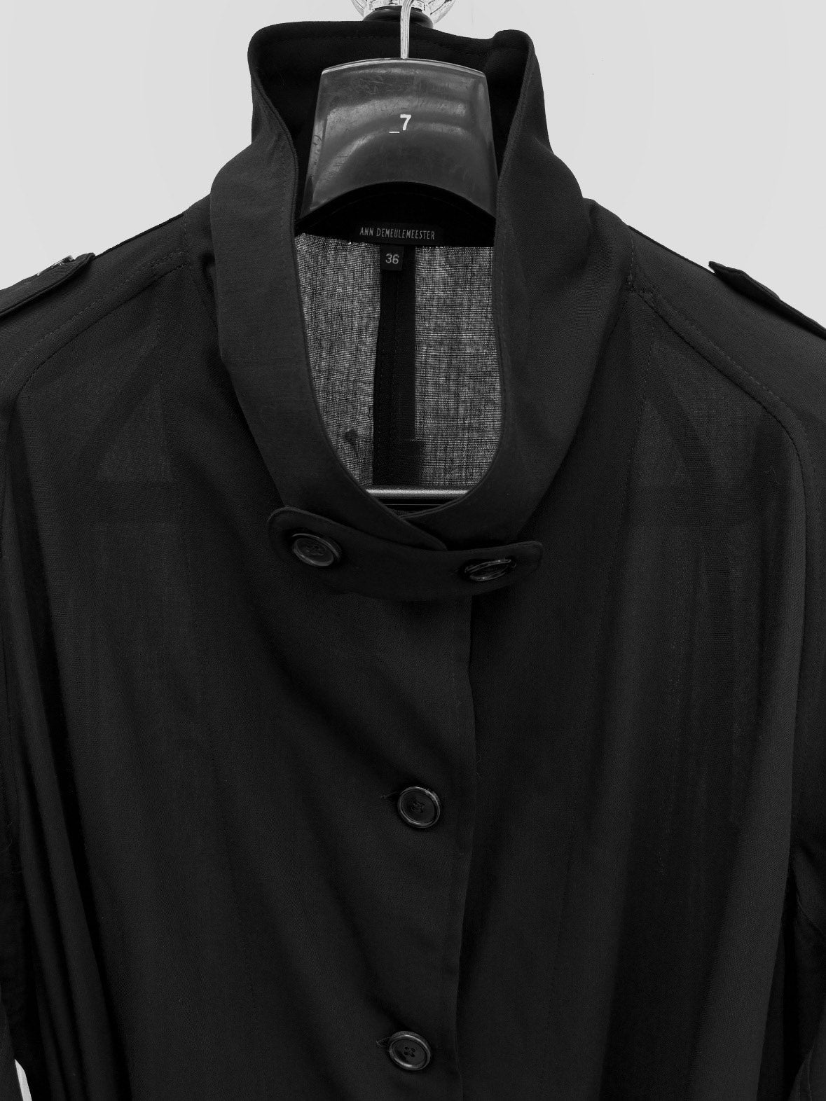 Ann Demeulemeester SS20 Wool Lace-Up Coat