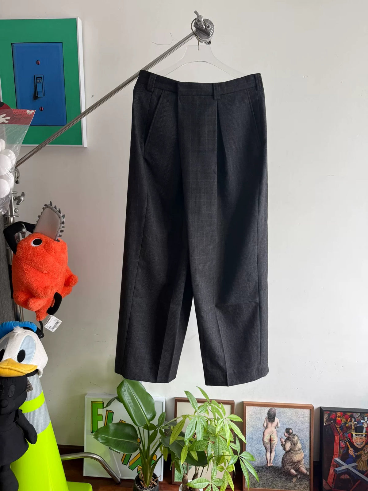 Acne Studios Plaid Wool Dress Pants