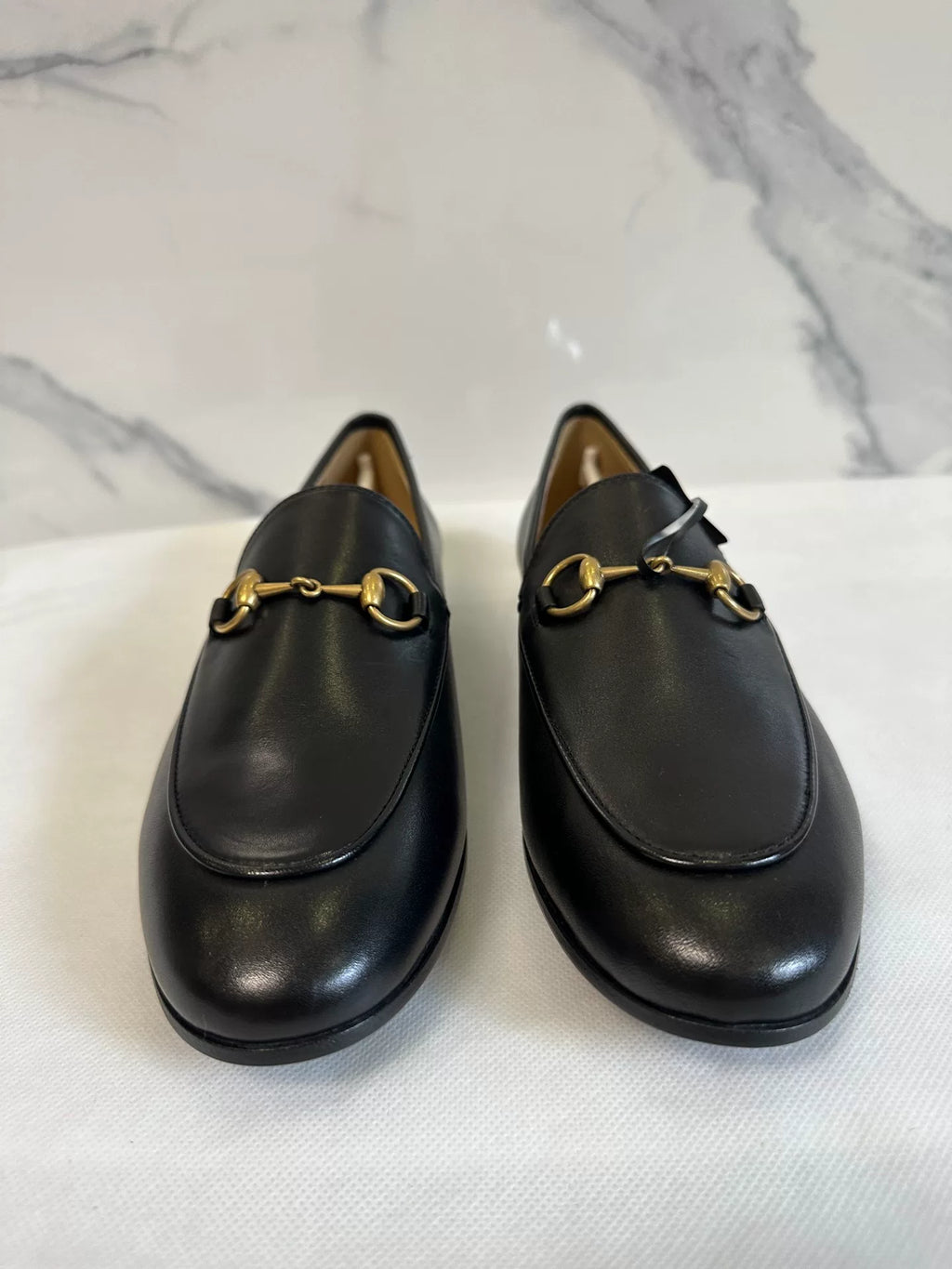Gucci Black Horsebit Leather Loafers