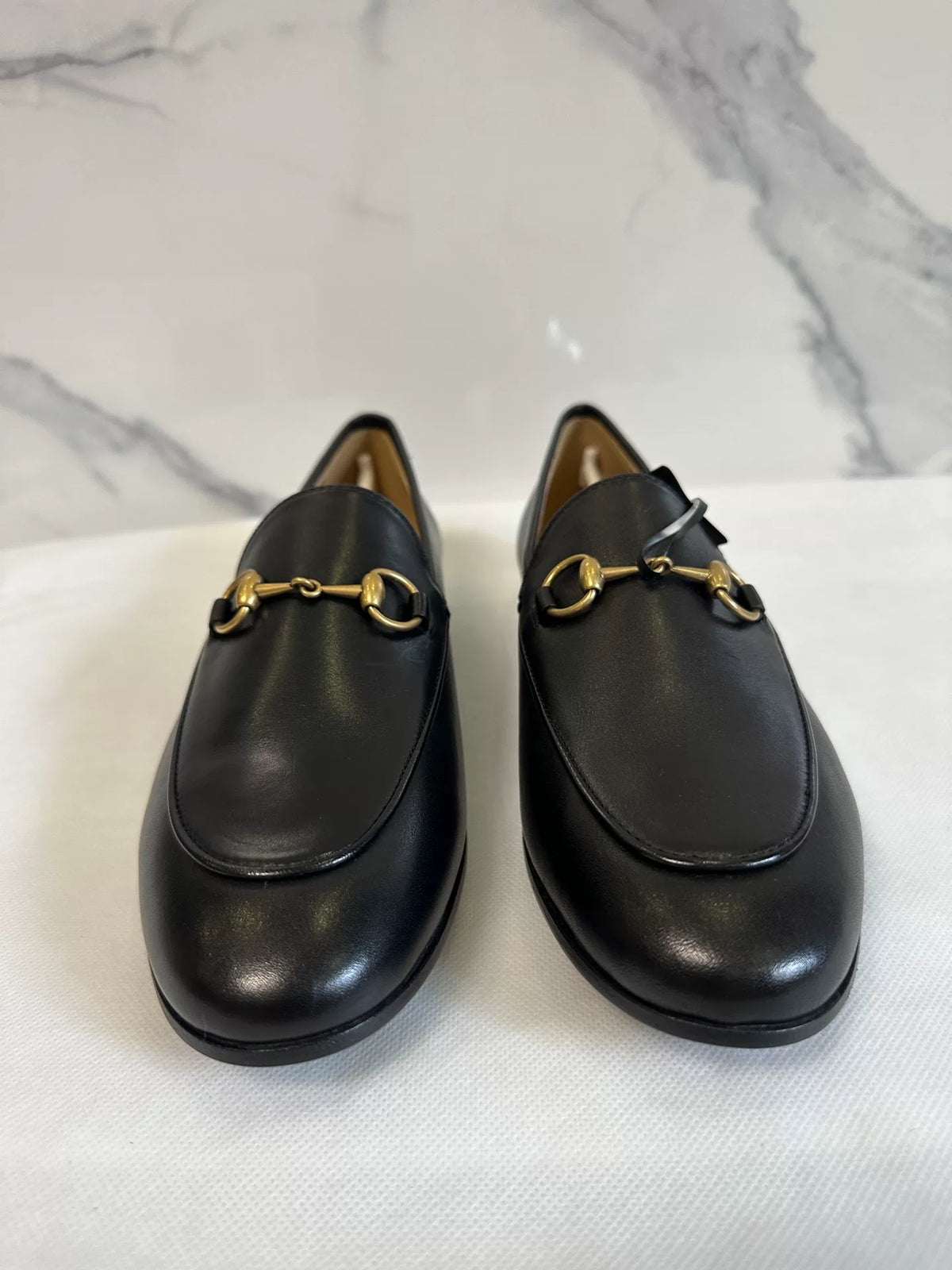 Gucci Black Horsebit Leather Loafers