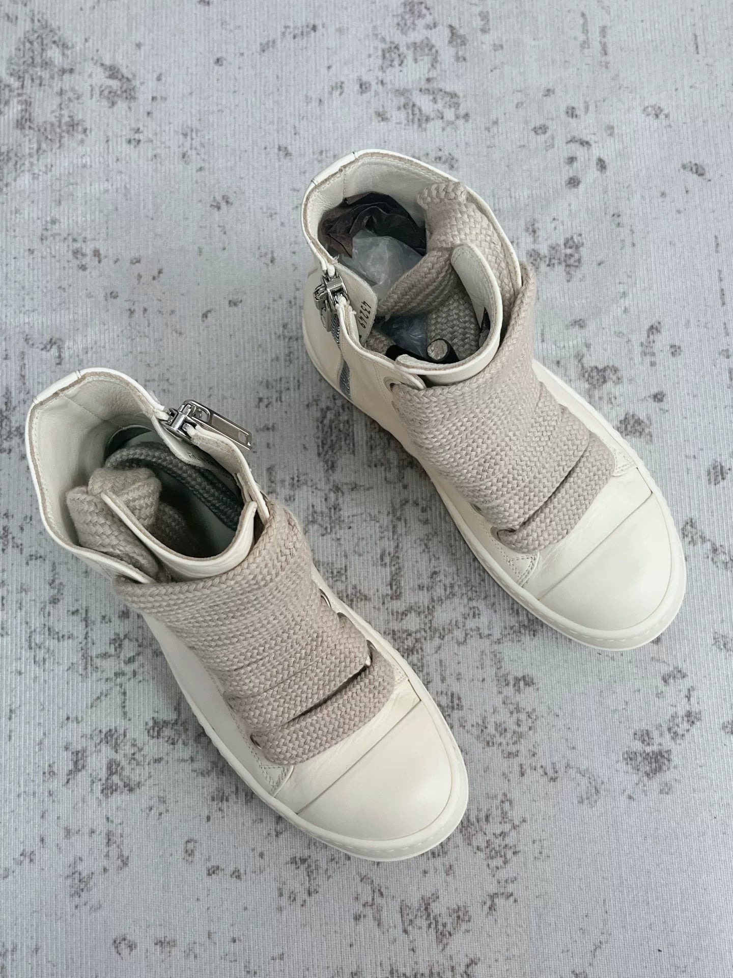 Rick Owens Porterville Jumbo Laced Sneaker 'Milk'