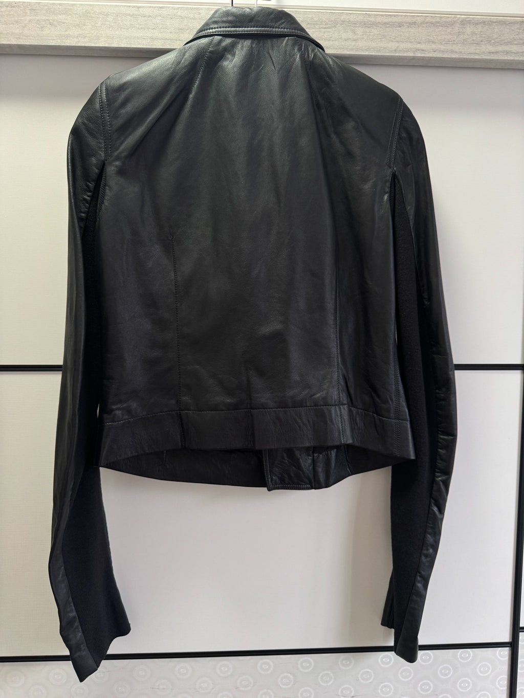 Rick Owens biker leather jacket
