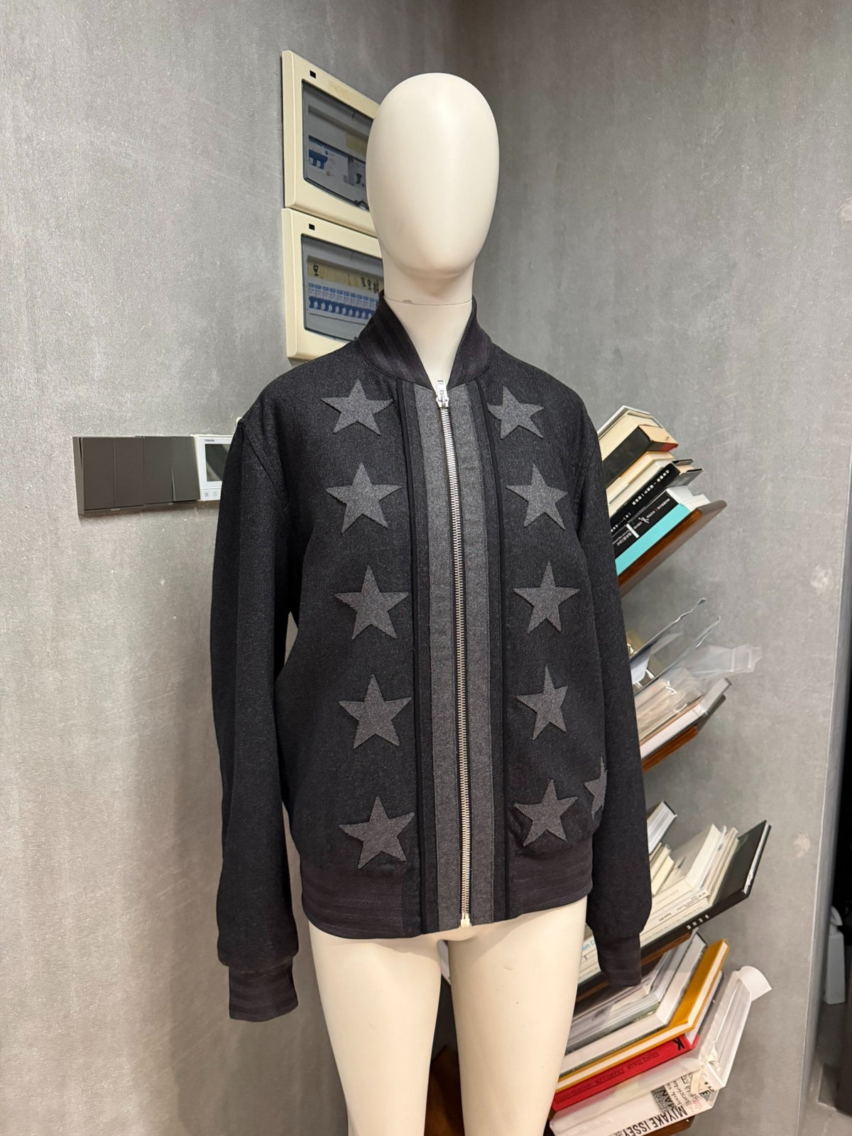 Givenchy SS06 Star Stripe Wool Baseball Jacket