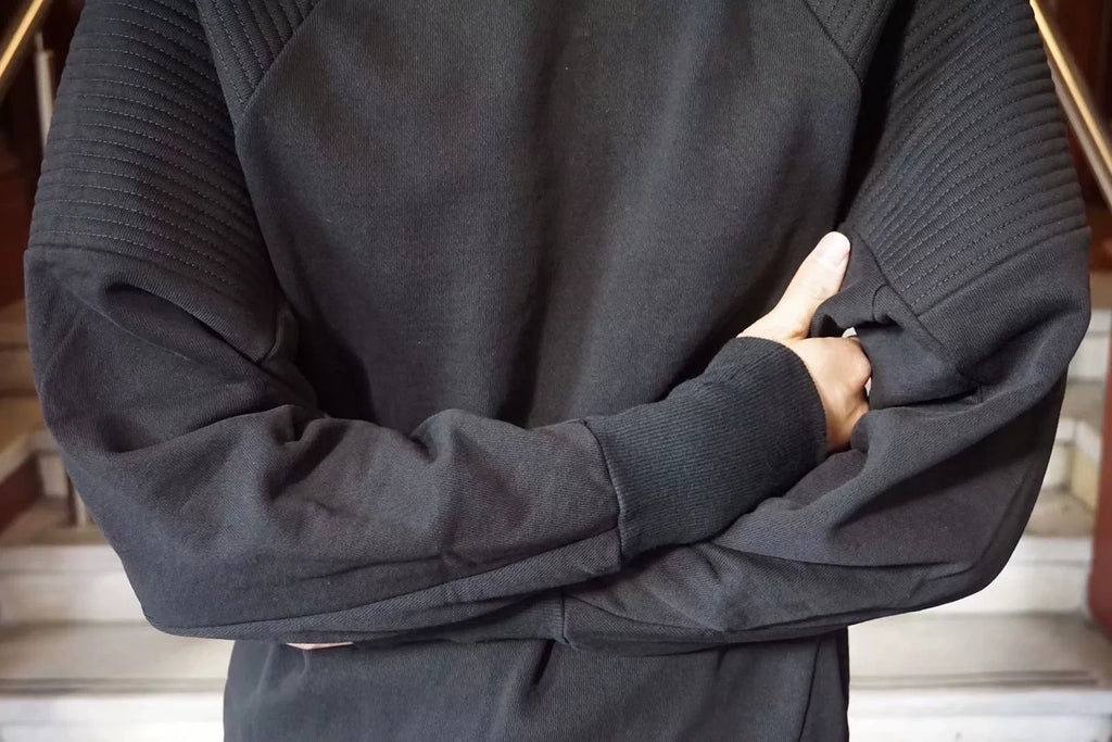 Julius AW17 Black Wide Sleeve Cotton Sweater