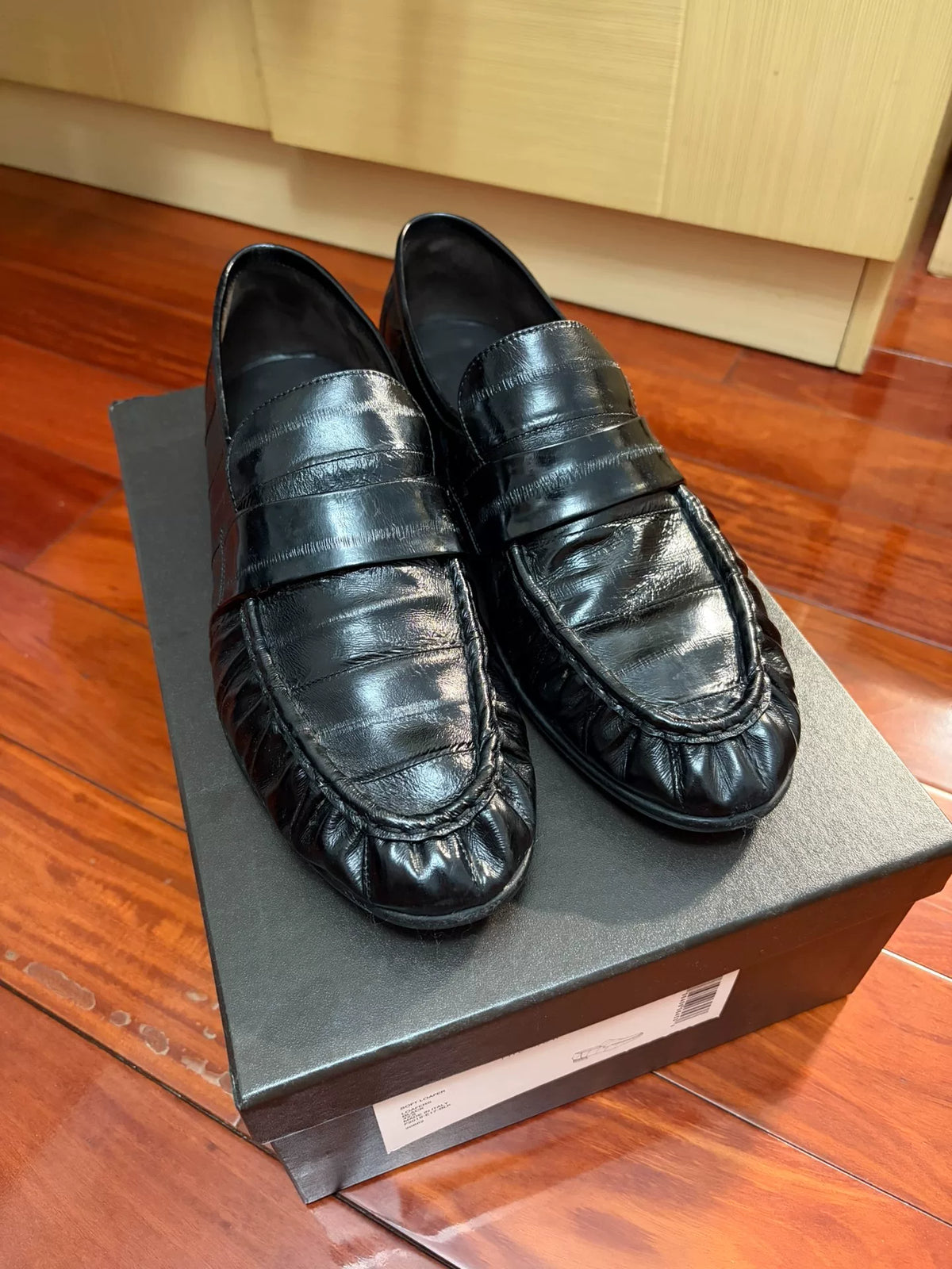 The Row Eel Skin Loafers