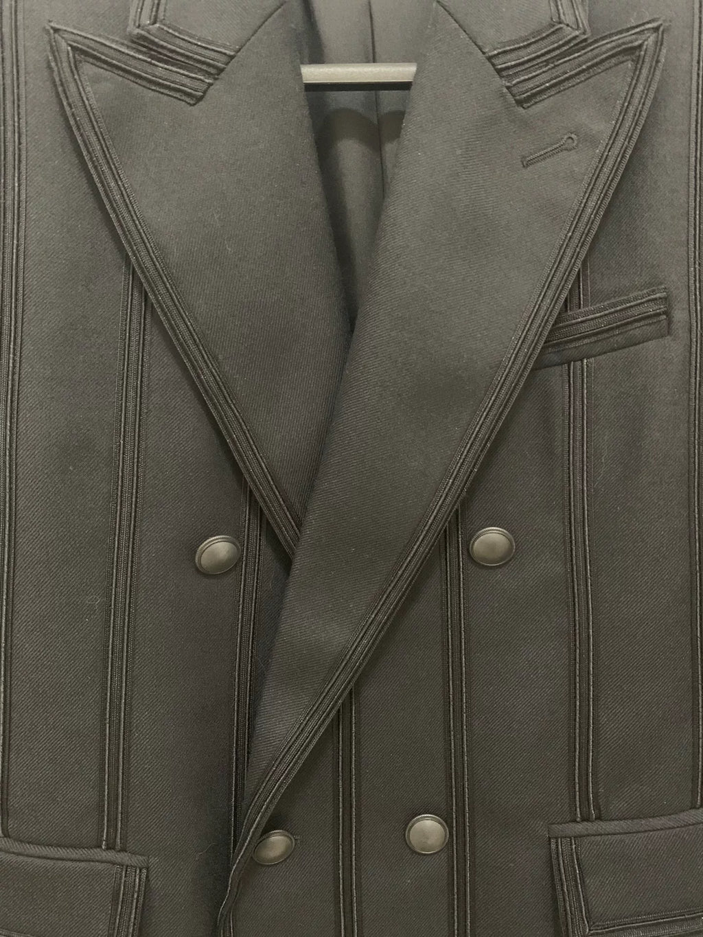 Saint Laurent 19SS Runway Black Striped Double-Breasted Suit