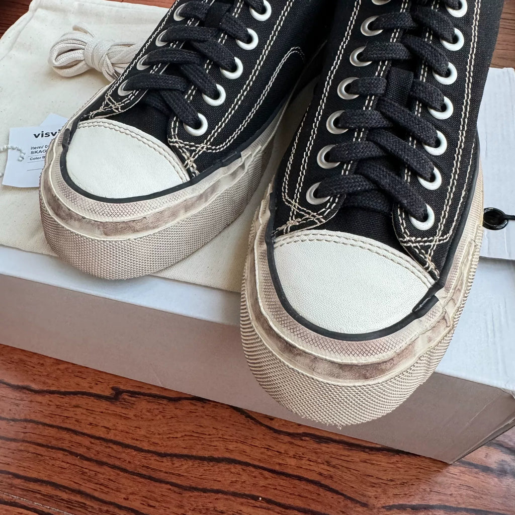 Visvim 26AW SKAGWAY LO G.PATTEN Chunky Sole Canvas Shoes