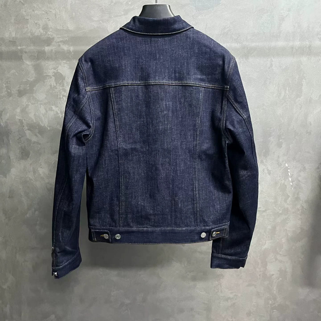 Dior Blue Collared Single-Breasted Jacket
