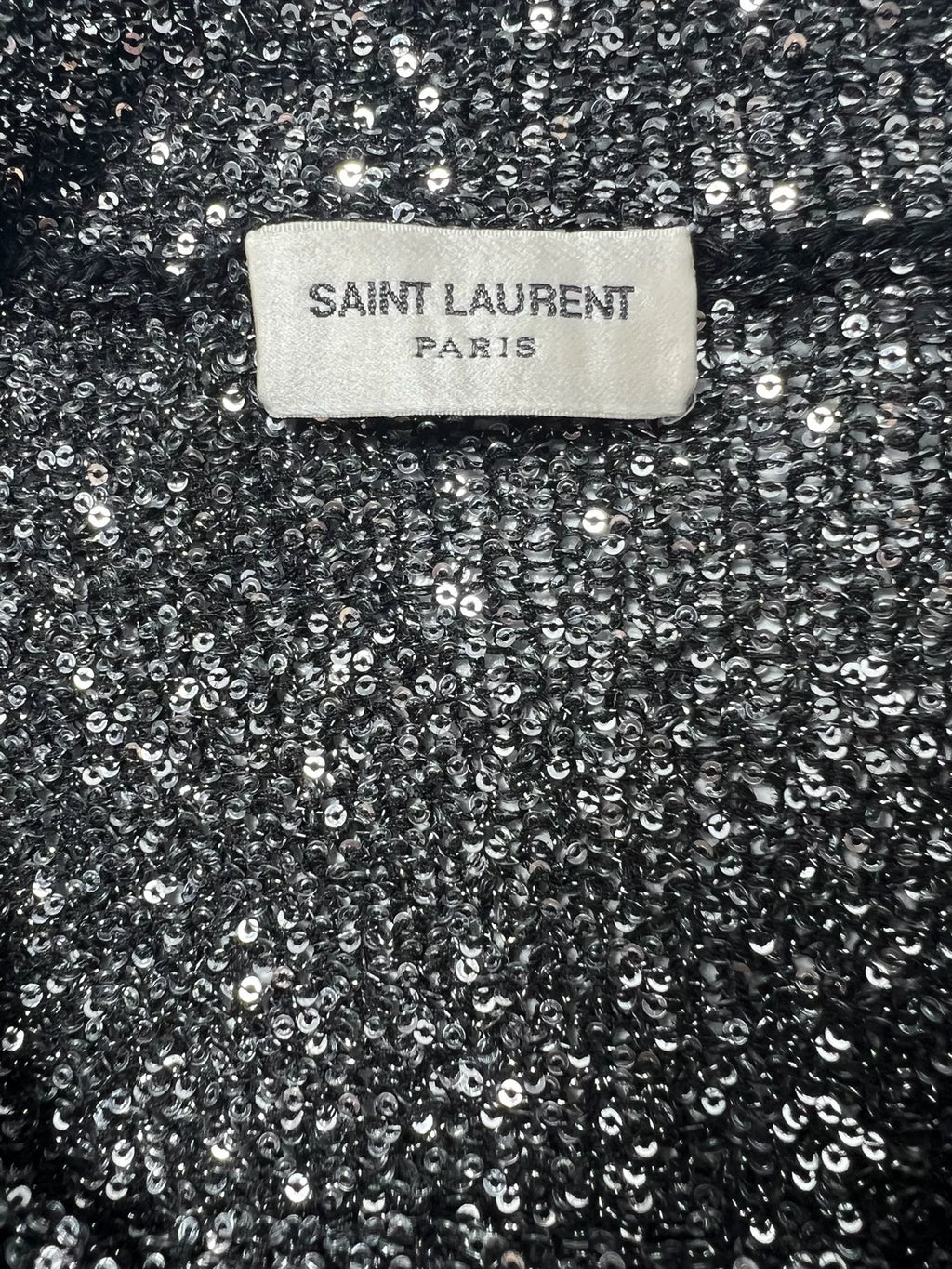 Saint Laurent Paris 19SS Runway Silver Knitwear Sweater