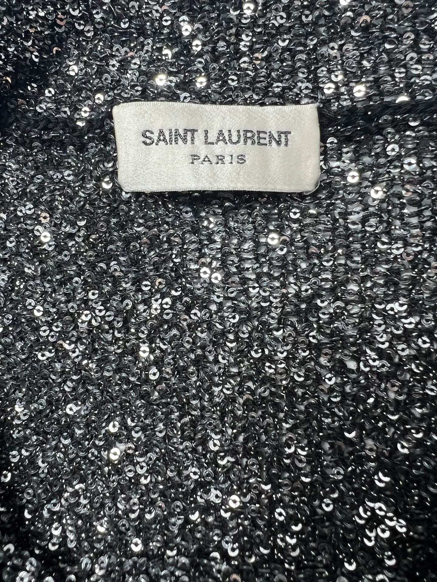 Saint Laurent Paris 19SS Runway Silver Knitwear Sweater