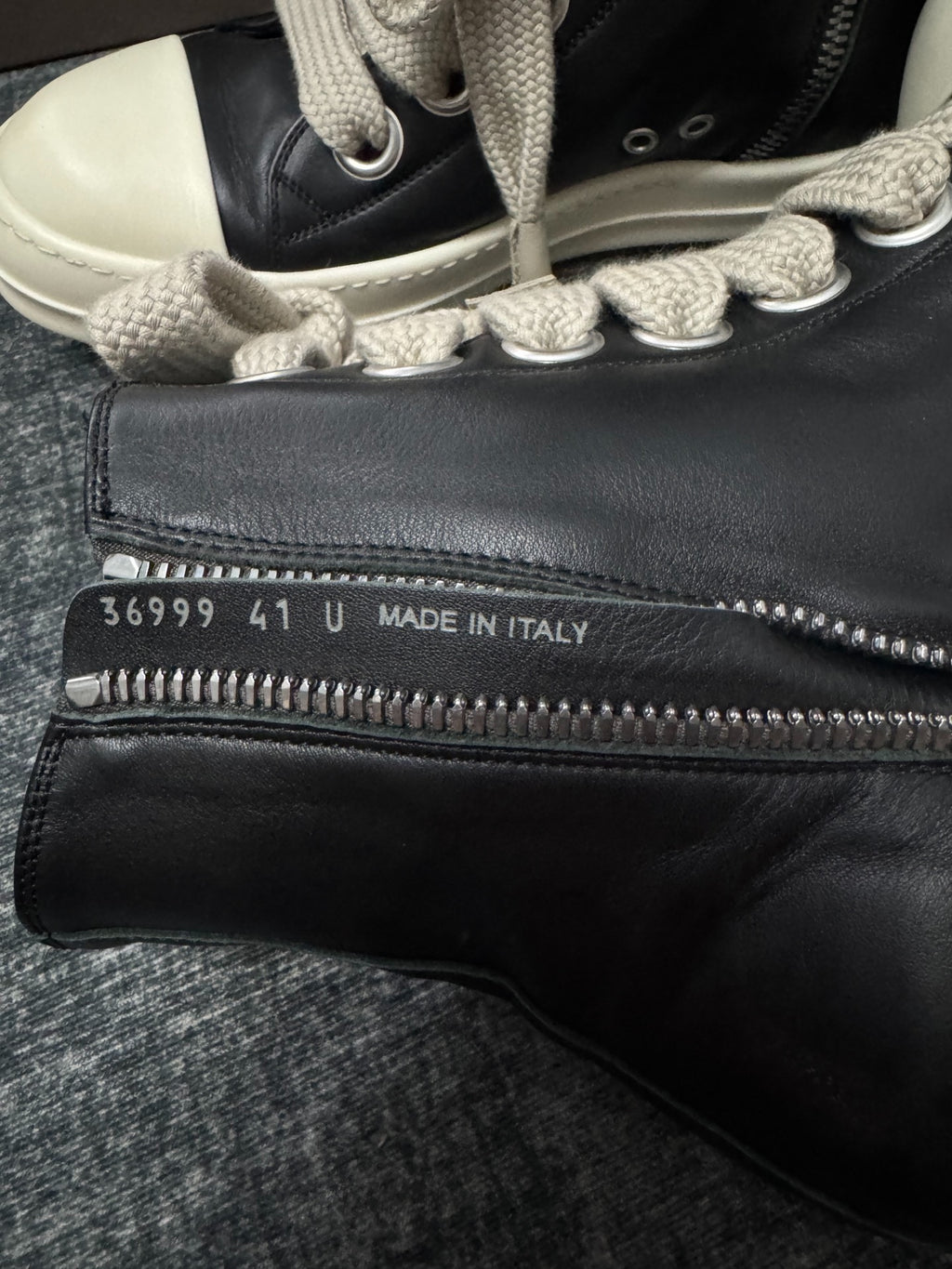 Rick Owens Thick-Lace High-Top Sneakers